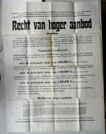 AFFICHE LONDERZEEL ©1978 Oa Huis Te Drietorenstraat 7 En Bouwgrond Recht Van Hoger Bod NOTARIS NACHTEGAELE MINNE R419 - Londerzeel