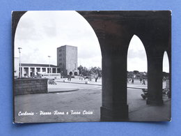 Delcampe - Cartolina Carbonia - Piazza Roma E Torre Civica - 1959 - Cagliari