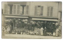 Delcampe - CARTE PHOTO DEVANTURE QUINCAILLERIE FERBLANTERIE - Geschäfte