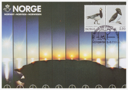 Norvège 1983 - 1 Carte Maximum - Oiseaux - Michel Nr. 883-884 Série Complète (max109) - Cartoline Maximum