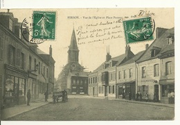 Delcampe - 02 - HIRSON / VUE DE L'EGLISE ET PLACE PASTEUR - Hirson