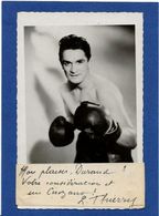 Delcampe - CP Boxe Boxeur Sport Non Circulé Signature Autographe Carte Photo RPPC THIERRY - Boxsport
