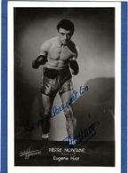 Delcampe - Photo Boxe Boxeur Sport Non Circulé Signature Autographe Carte Photo RPPC Pierre MONTANE - Boxsport