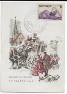 1948 - MARTINIQUE - CARTE JOURNEE DU TIMBRE De FORT DE FRANCE - Lettres & Documents