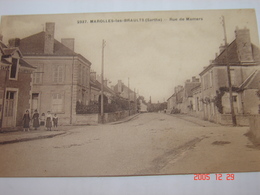 C.P.A.- Marolles Les Braults (72) -  Rue De Mamers - Café Champroux - 1933 - SUP (AI 97) - Marolles-les-Braults