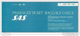 SAS - Scandinavian Airlines System 1978 - Tokyo Zurich - Tickets