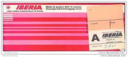 Iberia 1977 - Lineas Aereas Espana - Zurich Madrid Asturias Madrid Zurich - Billetes