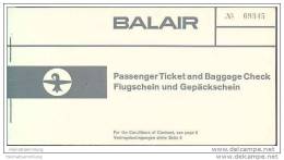 Balair 1960 - Basel Brussel Basel - Billetes