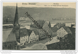 Wehlen - Blick Von Der Ruine Auf Den Marktplatz Ca. 1905 - Wehlen