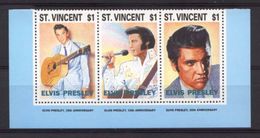 SAINT VINCENT  15e Anniversaire De La Mort D'Elvis Presley.1617/1619 YTt Neuf **. Cinema, Film, Movie. - Singers