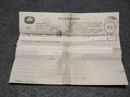 PORTUGAL CIRCULATED TELEGRAMME PORTO CANCEL 1962 - Covers & Documents