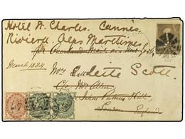 5564 ESTADOS UNIDOS. 1884. Cover Franked By 1882 Garfield <B>5 C.</B> Brown Used From San Francisco To London. On Arriva - Other & Unclassified