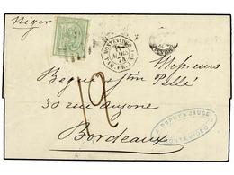 5625 URUGUAY. 1874-79. CONJUNTO De Seis Cartas Circuladas De MONTEVIDEO A FRANCIA Con Sello De Uruguay De <B>10 Ctvos.</ - Otros & Sin Clasificación