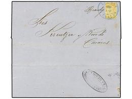 5679 VENEZUELA. 1860. MARACAIBO A CARACAS Endorsed 'Beauty' With Oval <B>EGGER & FOURMAGUCIA/LA GUAIRA</B> Forwarding Ag - Sonstige & Ohne Zuordnung