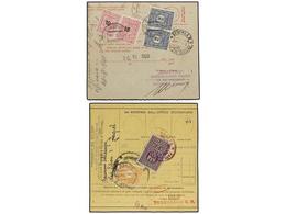 5740 YUGOSLAVIA. 1926-28. Conjunto De 6 RECIBOS DE PAQUETES POSTALES<B> </B>tasados A La Llegada Con Sellos De Yugoslavi - Other & Unclassified