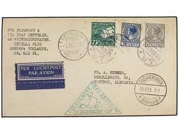 5784 ZEPPELIN. 1931 (18-V). <B>HOLANDA. </B>ROTTERDAM A ALEMANIA Con Franqueo Holandés Circulado Por <B>GRAF ZEPPELIN</B - Other & Unclassified