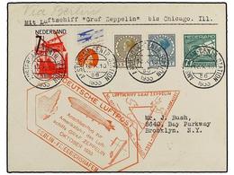 5793 ZEPPELIN. 1933 (12-X). <B>HOLANDA. </B>AMSTERDAM A NEW YORK Con Franqueo Holandés, Circulada Por <B>GRAF ZEPPELIN,  - Sonstige & Ohne Zuordnung