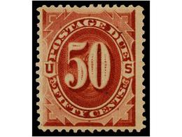 5501 (*) ESTADOS UNIDOS. Sc.J 28. 1891. <B>50 Cts.</B> Bright Claret, Without Gum. - Andere & Zonder Classificatie