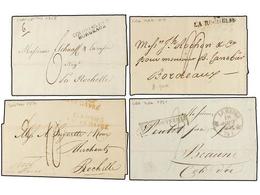 5508 ESTADOS UNIDOS. 1814-36. 8 Letters From NEW YORK, BOSTON, NEW ORLEANS, SAVANNAH And CHARLESTONE To FRANCE With Dive - Other & Unclassified