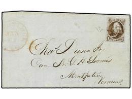5514 ESTADOS UNIDOS. 1847 (June 13). Entire Letter To MONTPETER (Vermont) Franked By Fine Four Margined 1847 <B>5c.</B>  - Sonstige & Ohne Zuordnung