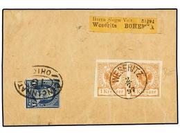 5578 ESTADOS UNIDOS. Mi.7. 1897 (July 2). Newspaper Wrapper To WESERITZ (Austria) Franked By USA 1890 <B>1c.</B> Blue Ti - Sonstige & Ohne Zuordnung