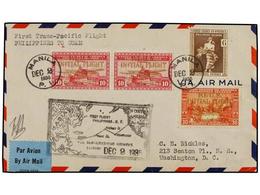 5602 FILIPINAS. 1935 (December 2). MANILA To USA. <B>FIRST FLIGTH MANILA-GUAM. </B> - Sonstige & Ohne Zuordnung