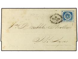 5610 URUGUAY. Sc.16. 1863. MONTEVIDEO A BUENOS AIRES. <B>120 Cts.</B> Azul. MAGNIFICA. - Andere & Zonder Classificatie