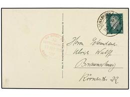 5765 ZEPPELIN. 1929 (17-Sept.). <B>GERMANY. </B>Tarjeta Postal Escrita A Bordo Del Zeppelin Con Franqueo De <B>8 Pf.</B> - Otros & Sin Clasificación