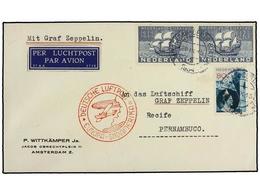 5795 ZEPPELIN. 1934 (28-IX). <B>HOLANDA.</B> AMSTERDAM A PERNAMBUCO Con Franqueo Holandés Circulada Por <B>GRAF ZEPPELIN - Other & Unclassified