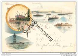 Delcampe - Gruss Aus Kiel - See Badeanstalt - Kriegshafen - Leuchtturm Bei Friedrichsort - Kiel