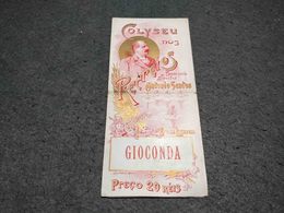 RARE PORTUGAL ART NOUVEAU BROCHURE GIOCONDA - COLYSEU DOS RECREIOS - XIX CENTURY - LISBOA - Manifesti & Poster