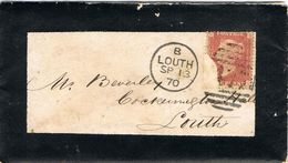 29272. Carta De Luto LOUTH (England) 1870, Gride 477 - Cartas