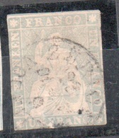 1854   SVIZZERA 1 F.  Usato - 1843-1852 Federale & Kantonnale Postzegels