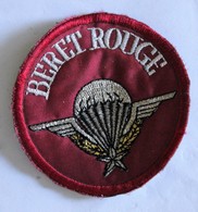 écusson Brodé Beret Rouge Parachutiste Insigne Militaria Diamètre 6.5cm - Patches