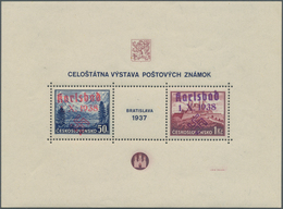 00053 Sudetenland - Karlsbad: Blockausgabe "Briefmarkenausstellung Preßburg (Bratislava) 1937", POSTFRISCH - Région Des Sudètes