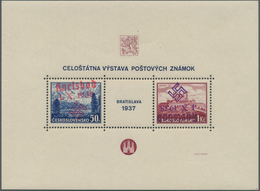 00054 Sudetenland - Karlsbad: Blockausgabe "Briefmarkenausstellung Preßburg (Bratislava) 1937", POSTFRISCH - Région Des Sudètes