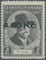 00121 Sudetenland - Niklasdorf: Gedenkausgabe "Beisetzung Von Thomá? Garrigue Masaryk", 2 K? Mit Etwas Nac - Région Des Sudètes