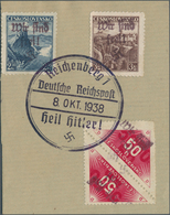00158 Sudetenland - Reichenberg: Zeitungsmarke 50 H Magenta, Mischzähnung 13¾:13¼:13¾, Senkrechtes KEHRDRU - Région Des Sudètes