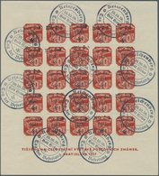 00168 Sudetenland - Reichenberg: Blockausgabe "Briefmarkenausstellung Preßburg (Bratislava) 1937", Postfri - Sudetenland