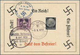 00174 Sudetenland - Reichenberg: Legionärsmarke "Mutter Republik" 120 H Lila Auf Gelb Mit Handstempelaufdr - Sudetes