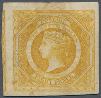 00300 Neusüdwales: 1852: 8 D Large Diadems Dull Yellow-orange, Large Margins On All Sides With Part Of The - Cartas & Documentos