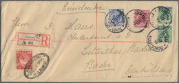 00315 China: 1897, $1 Goose Tokyo Printing Tied Oval Bilingual "KIAOCHOW. DEC 19 1899" To Registered Cover - Otros & Sin Clasificación