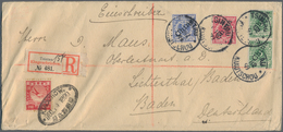 00315 China: 1897, $1 Goose Tokyo Printing Tied Oval Bilingual "KIAOCHOW. DEC 19 1899" To Registered Cover - Andere & Zonder Classificatie