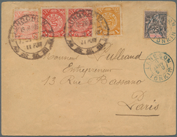 00316 China: 1899. Envelope Addressed To France Bearing Chinese Imperial Post SG 109, 1c Ochre, SG 110, 2c - Other & Unclassified