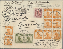 00318 China: 1923/30, Sven Hedin Original Hand Writing Cover: Junk Franking Total 39 C. Tied "Peiping 16.7 - Other & Unclassified