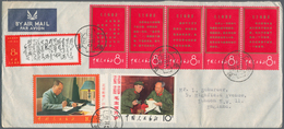 00333 China - Volksrepublik: 1967/68, Cultural Revolution, Two Iconic Air Mail Covers Canton To London: Ma - Altri & Non Classificati