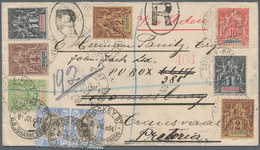 00336 Französisch-Indochina: 1904. Registered Cover From ''Saigon Port 3.6.04'' With Attractive Franking To - Storia Postale