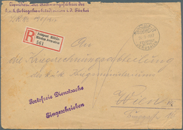 00341 Holyland: 1917, Registered Cover "Portofreie Dienstsache" From "JERUSALEM FELDPOST MIL.MISSION 24.9. - Palestina