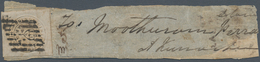 00346 Indien: 1852 Scinde Dawk ½a. White On Large Part Of Front Of Small Cover To Kurrachee, Cancelled By - Autres & Non Classés