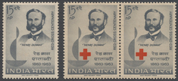 00357 Indien: 1963, 'Red Cross' 15np Grey Without Red: RED CROSS OMITTED. A Very Fine Unmounted Mint Examp - Other & Unclassified